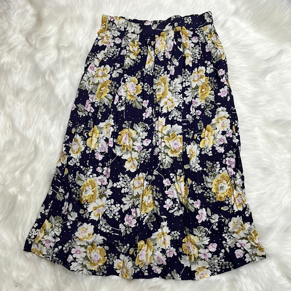 Options melrose floral midi skirt